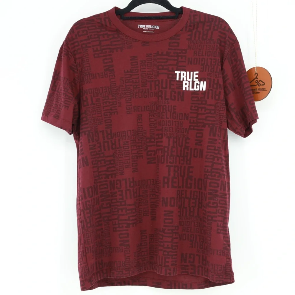 TRUE RELIGION MEN‎ CREW NECK SHORT SLEEVE ALL OVER PRINT TSHIRT